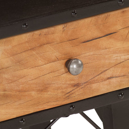 Table De Chevet 40 X 30 X 50 Cm Bois De Récupération Massif