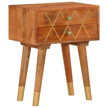 Table De Chevet Vintage 43 X 30 X 58 Cm Bois De Manguier Massif